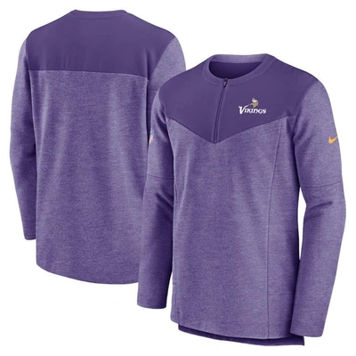 Shop Nike Purple Minnesota Vikings Sideline Lockup Performance Quarter-zip Top