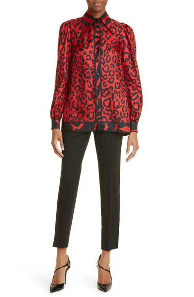 Dolce & Gabbana Stretch Wool Tailored Pants In Black