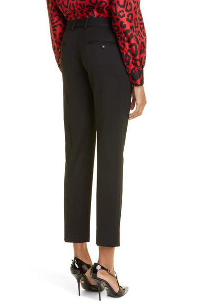 Shop Dolce & Gabbana Dolce&gabbana Turlington Wool Stretch Gabardine Pants In Black