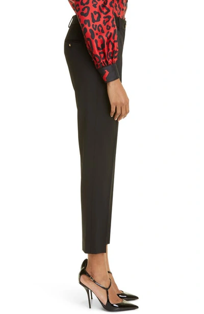 Shop Dolce & Gabbana Turlington Wool Stretch Gabardine Pants In Black