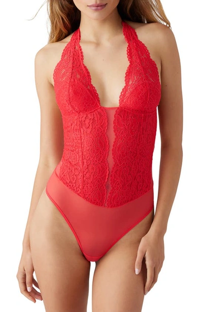 Shop B.tempt'd By Wacoal Ciao Bella Lace Bodysuit In Hibiscus