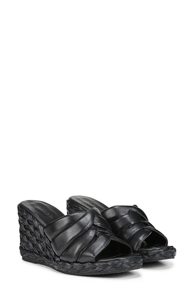 Shop Vince Gilian Espadrille Wedge Slide Sandal In Black