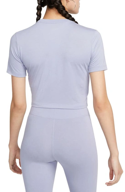 Shop Nike Sportswear Essential Slim Crop Top In Indigo Haze/ White