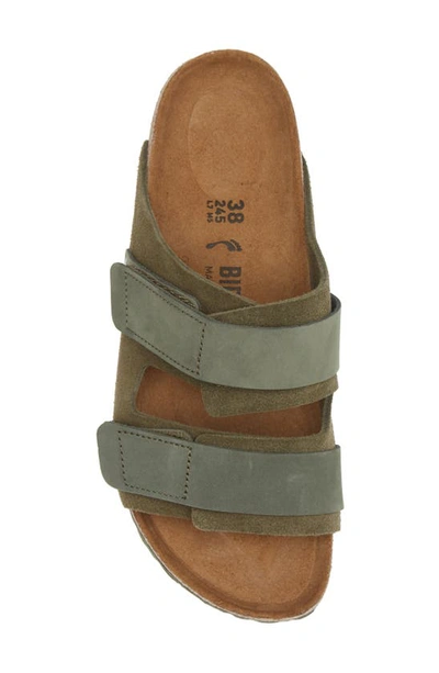Shop Birkenstock Uji Slide Sandal In Thyme