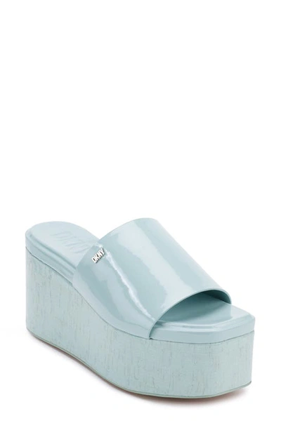 Dkny Women's Adalira Slip-on Platform Wedge Slide Sandals In Sage