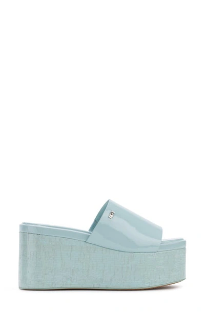 Dkny Women's Adalira Slip-on Platform Wedge Slide Sandals In Sage