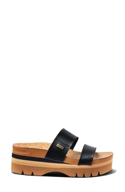 Reef Vista Hi Platform Slide Sandal In Black
