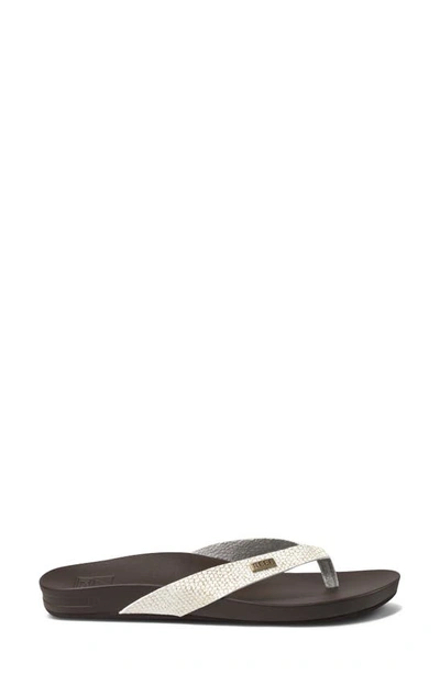 Reef Cushion Bounce Court Flip Flop In Brown Sassy