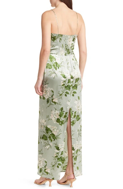 Shop Reformation Frankie Silk Maxi Dress In Tea Garden