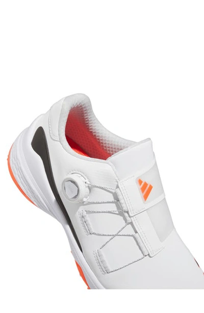 Shop Adidas Golf Zg23 Boa® Golf Shoe In White/ Core Black/ Red