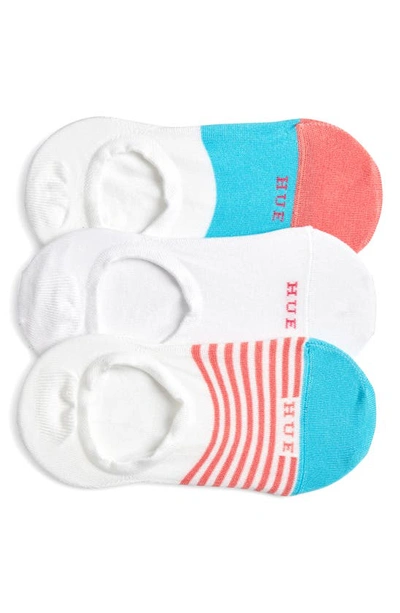 Shop Hue 3-pack The Perfect Sneaker Liner Socks In Blue Curacao Pack