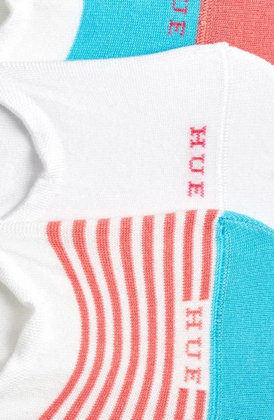 Shop Hue 3-pack The Perfect Sneaker Liner Socks In Blue Curacao Pack