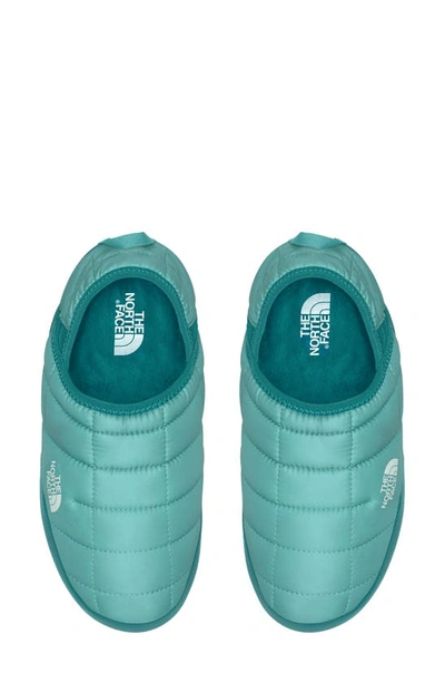 Shop The North Face Thermoball™ Water Resistant Traction Mule In Wasabi/ Harbor Blue