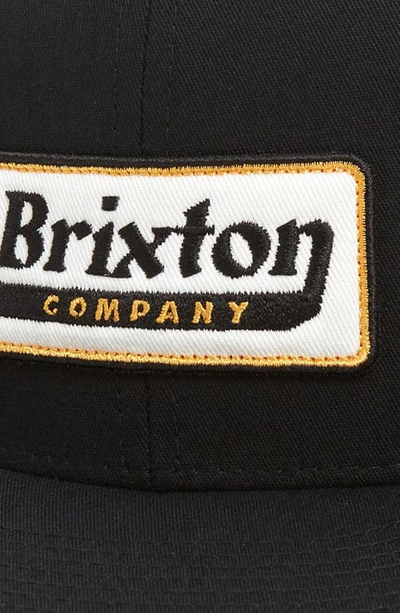 Shop Brixton Steadfast Mesh Snapback Hat In Black