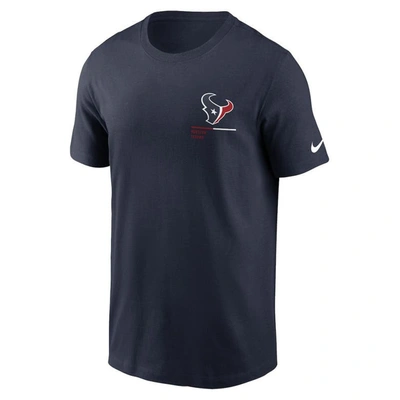 Shop Nike Navy Houston Texans Team Incline T-shirt