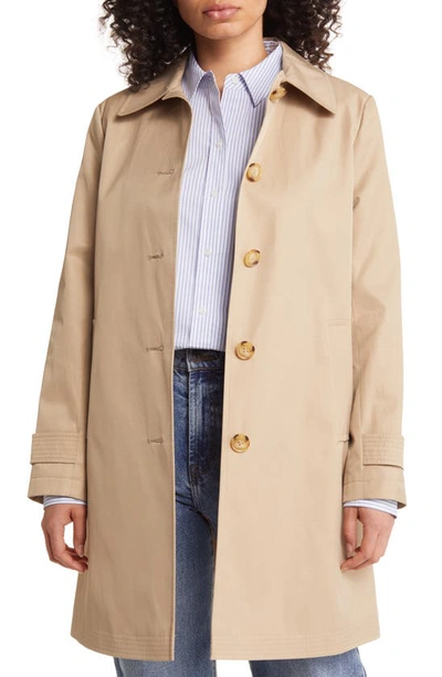 Shop Lauren Ralph Lauren Raincoat In Birch Tan