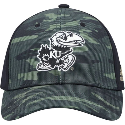 Shop Adidas Originals Adidas Camo Kansas Jayhawks Military Appreciation Primegreen Flex Hat