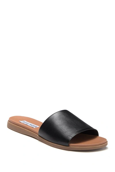 Shop Steve Madden Kailey Slide Sandal In Black Leather