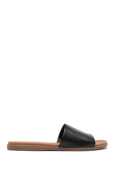 Shop Steve Madden Kailey Slide Sandal In Black Leather