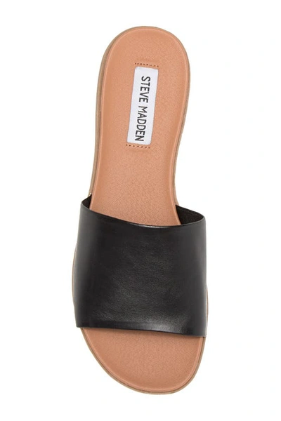 Shop Steve Madden Kailey Slide Sandal In Black Leather