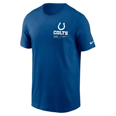 Shop Nike Royal Indianapolis Colts Sideline Infograph Lockup Performance T-shirt