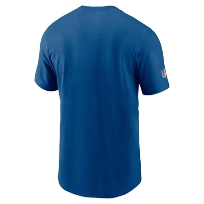 Shop Nike Royal Indianapolis Colts Sideline Infograph Lockup Performance T-shirt