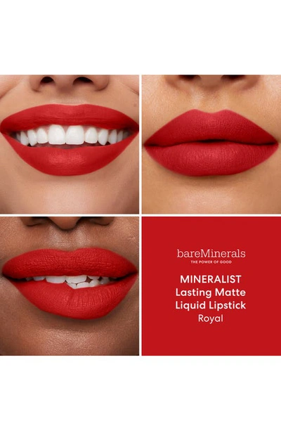 Shop Bareminerals Mineralist Lasting Matte Liquid Lipstick In Royal