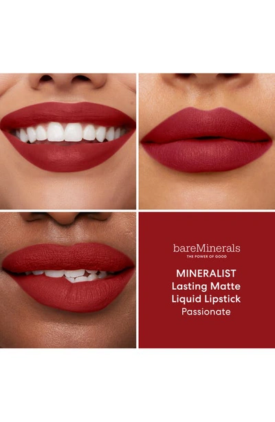 Shop Bareminerals Mineralist Lasting Matte Liquid Lipstick In Passionate