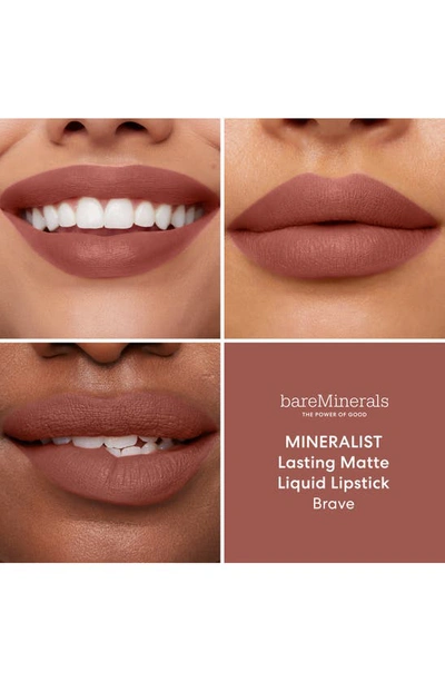 Shop Bareminerals Mineralist Lasting Matte Liquid Lipstick In Brave
