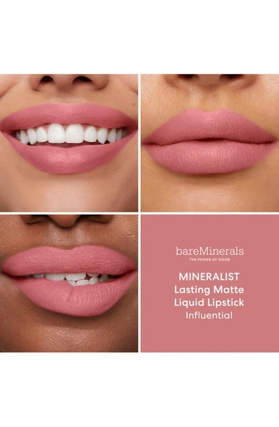 Shop Bareminerals Mineralist Lasting Matte Liquid Lipstick In Influential