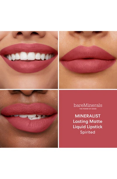 Shop Bareminerals Mineralist Lasting Matte Liquid Lipstick In Spirited