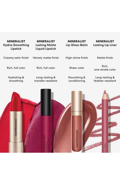 Shop Bareminerals Mineralist Lasting Matte Liquid Lipstick In Brave