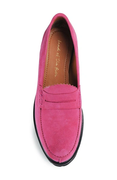 Shop Band Of The Free Alder Lug Penny Loafer In Fuchsia