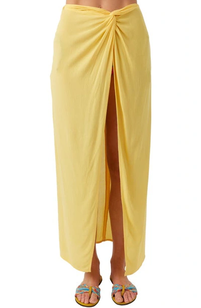Shop O'neill Hanalei Cover-up Maxi Skirt In Creamsicle