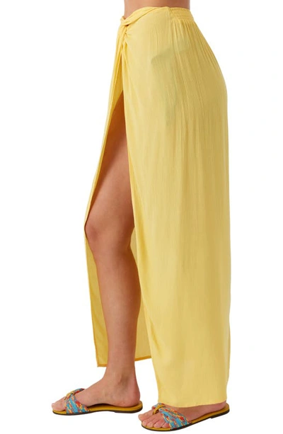 Shop O'neill Hanalei Cover-up Maxi Skirt In Creamsicle