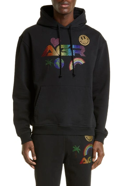 Shop Agr Diamanté Wellness Hoodie In Black