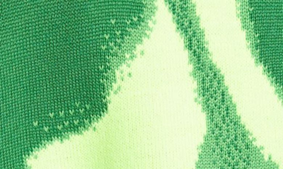 Shop Agr Mood Scrunch Colorblock Merino Wool Blend Cardigan In Black/ Green/ Orange Multi