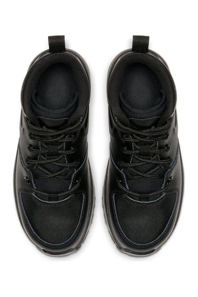 Shop Nike Kids' Manoa Mid Sneaker In 001 Black/black
