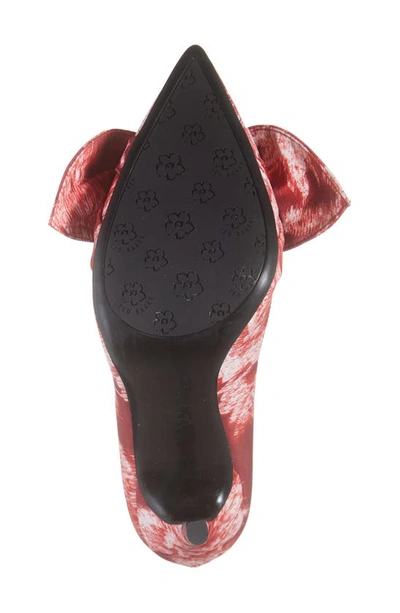 Shop Ted Baker Ryana Tapestry Pointed Toe Bow Pump In Red