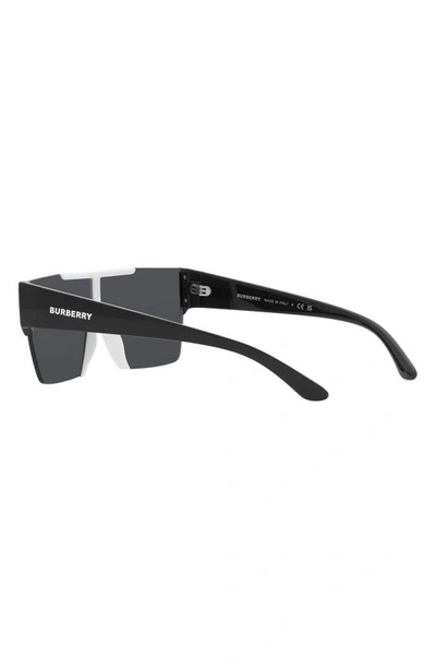 Shop Burberry 38mm Rectangular Sunglasses In White