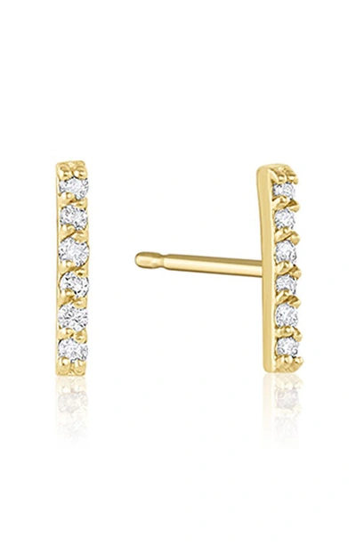 Shop Set & Stones Cairo Diamond Stud Earrings In Yellow Gold