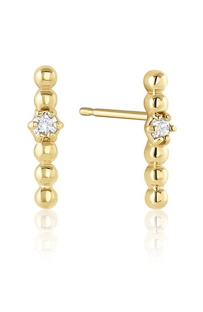 Shop Set & Stones Valencia Diamond Stud Earrings In Yellow Gold