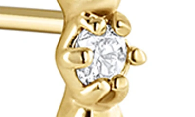 Shop Set & Stones Valencia Diamond Stud Earrings In Yellow Gold