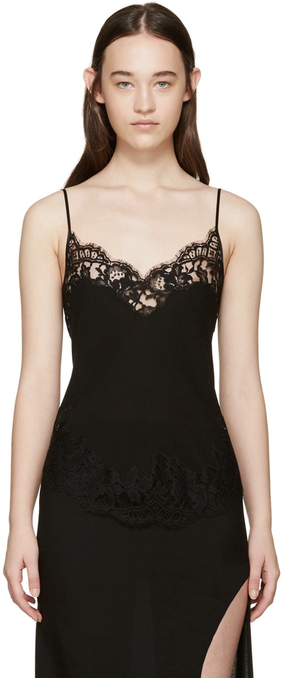 Givenchy Black Silk & Lace Camisole