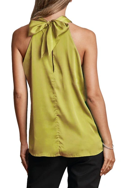 Angel Maternity Halter Maternity Blouse In Lime