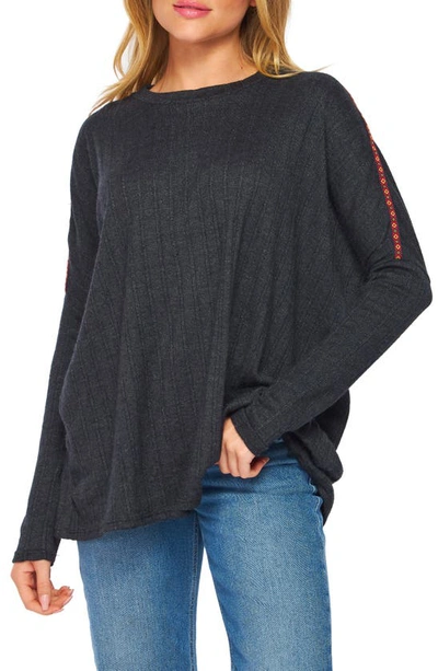 Shop Bluegrey Dolman Sleeve Pullover Sweater In Black