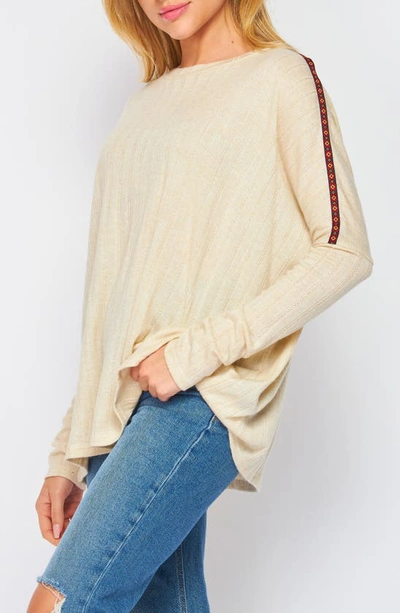 Shop Bluegrey Dolman Sleeve Pullover Sweater In Cream
