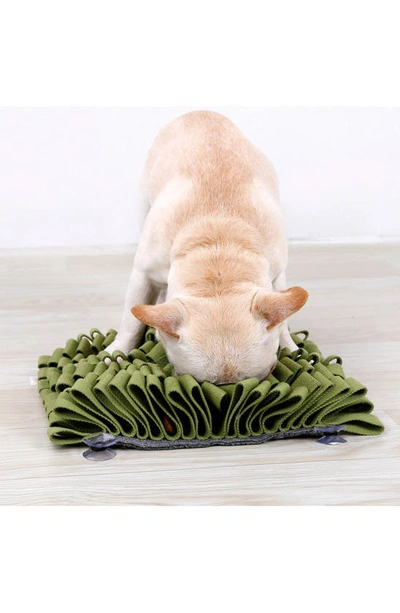 Shop Pet Life Sniffer Grip Interactive Anti-skid Pet Snuffle Mat In Green
