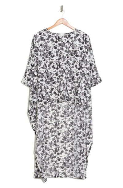 Patrizia Luca Oversize High/low Tunic In Black Print