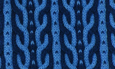 Pet Life Harmonious Dual Color Weaved Heavy Cable In Aqua Blue And Dark Blue